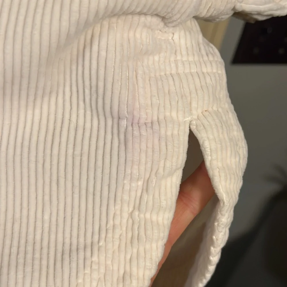 Madewell White Corduroy Shacket size XL - Picture 3 of 5